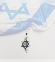 Star of David pendant combined with the Land of Israel