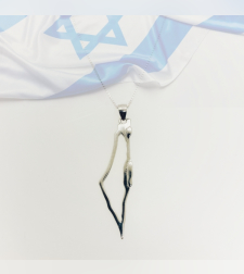 Hollow Israel map pendant