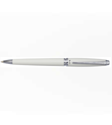 Regatta ballpoint pen, white, chrome clip