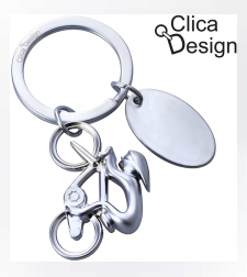 מחזיק מפתחות מתכת מירוץ אופניים מבית Clica Design