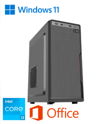 מחשב נייח  מורכב הכולל מעבד i3-12100 Intel, זכרון 8GB, כונן 1TB SSD, לוח Gigabyte H510M ומערכת הפעלה Windows 11