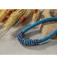 Light Blue & Gray Blue Crystal Beads Necklace | Ayala