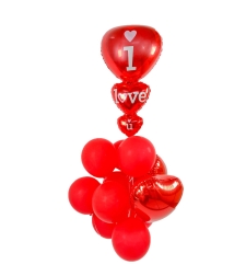 Red I Love You Balloon Bouquet