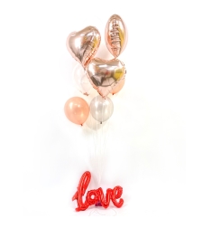 Roze-Love Balloon Bouquet