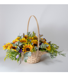 Sunflower Basket Arrangement