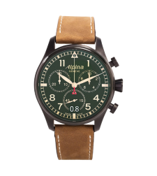 שעון Alpina Startimer Pilot Big Date Chronograph Military Matte Military Ggreen
