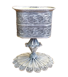 Havdala pure silver filigree candle stand