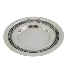 Pure silver Kiddush Rose cup plate
