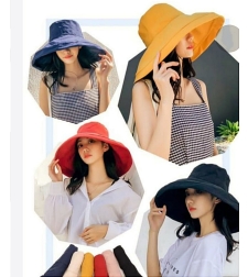 כובע בד שוליים להיט נעים רך ומפנק מגן מפני השמש מבחר צבעים לבחירה