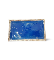 Blue glass pini tray