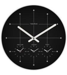 שעון קיר מעוצב בעל 4 שעונים שונים