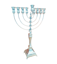 Pure silver Hermon menorah