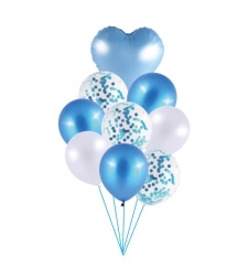Metallic blue balloon bouquet