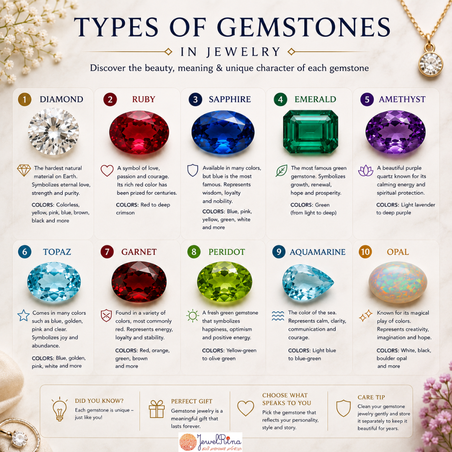Gemstones in Jewelry: A Complete Guide to Popular Gemstones and