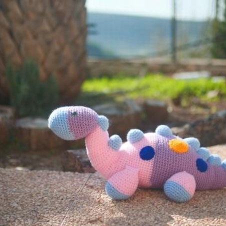 הוראות סריגה דינוזאור גדול