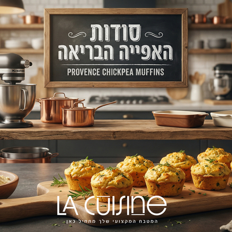 סודות האפייה הבריאה: מתכון למאפינס פרובנס עם קמח חומוס מלא