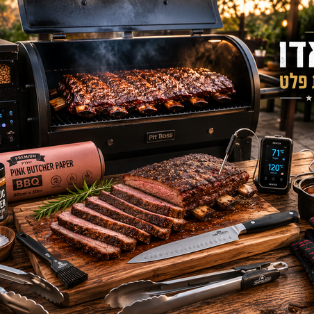 🥩 אסאדו ללא עצם במעשנת פלט – כך תכינו בשר עסיסי שמתפרק מהסכין