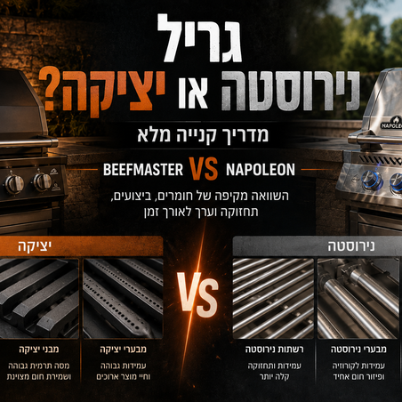 🔥 גריל נירוסטה או יציקה – מה עדיף?