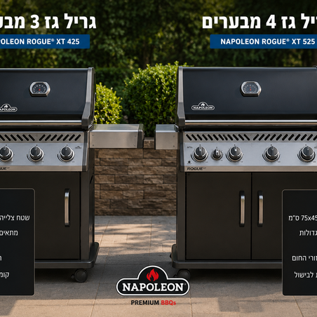 🔥 מדריך קנייה: גריל גז 3 או 4 מבערים – איזה גריל באמת מתאים לכם?