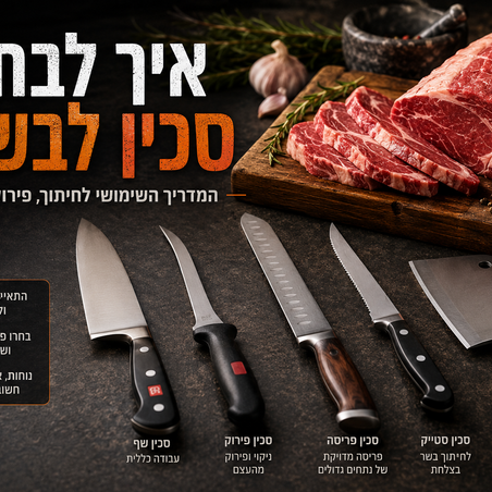איך לבחור סכין לבשר? המדריך השימושי לחיתוך, פירוק ופריסה