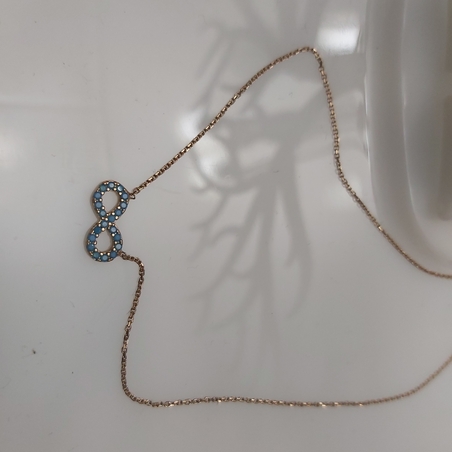 שרשרת infinity   משופצת קריסטל swarovski