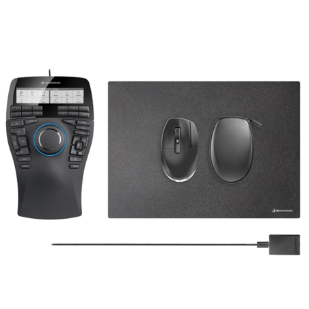 ערכה 2 עכברים תלת מיימד אלחוטי לגרפיקאים ועוד 3DConnexion 3DX-700083 SpaceMouse Enterprise Kit 2