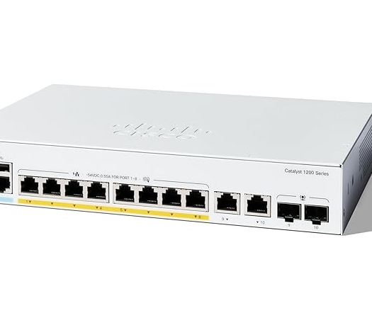 מתג חכם, 8 יציאות, Cisco Catalyst Combo C1200-8P-E-2G
