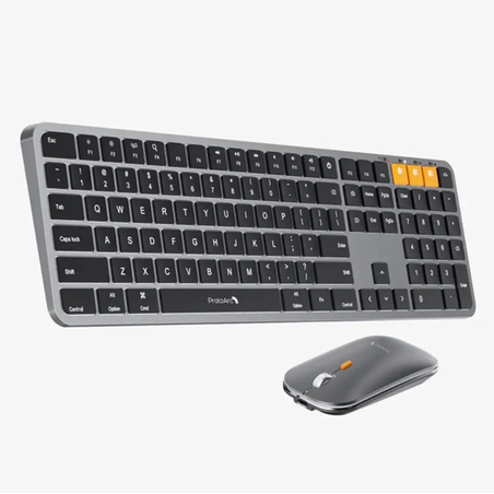 סט מקלדת ועכבר ProtoArc Backlit Bluetooth Keyboard and Mouse for Mac, Space Gray