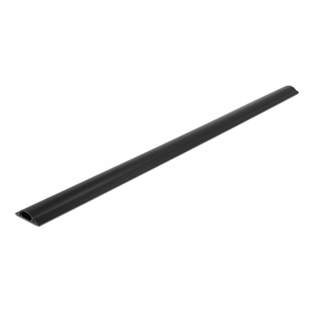 תעלת דריכה PVC דקורטיבית לכבלים עם פס דבק צבע שחור אורך 1 מטר