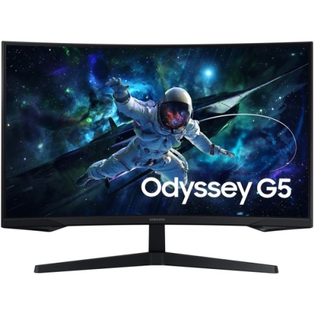 מסך מחשב גיימינג קעור Samsung Odyssey G5 S32CG552EM 32 Inch QHD 165Hz - צבע שחור