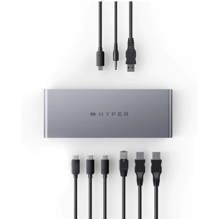 תחנת עגינה HDTB4D HyperDrive USB-C Thunderbolt 4 Docking Station
