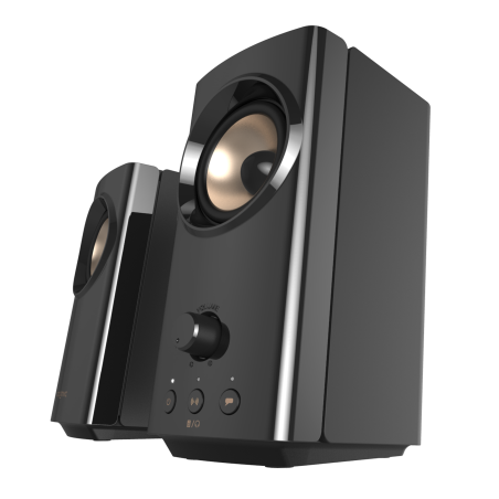 Creative T60 Compact Hi-Fi 2.0 Desktop Speakers with Clear Dialog and Surround by Sound Blaster and SmartComms Kit