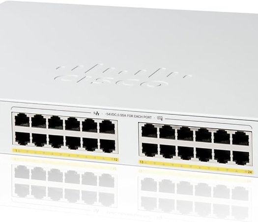 מתג חכם, 24 יציאות, Cisco Catalyst C1200-24FP-4G