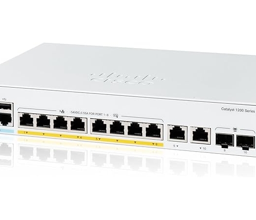 מתג חכם, 8 יציאות, Cisco Catalyst Combo C1200-8FP-2G