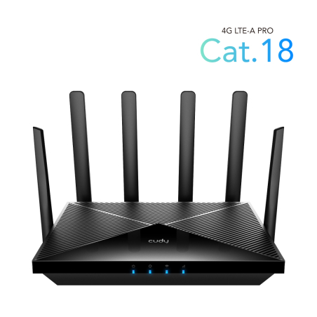נתב אלחוטי CUDY LT18 4G LTE Cat. 18 AX1800 Wi-Fi 6 Router