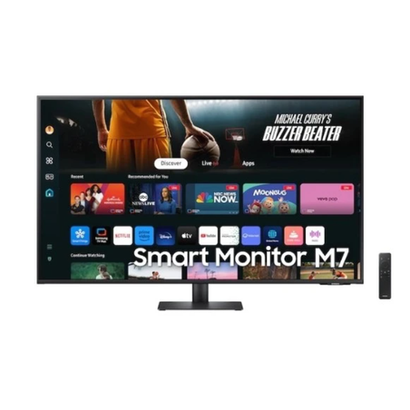 מסך מחשב חכם Samsung Vision AI S43DM702UM M7 SMART (WIFI,BT לבן OLED UHD 31.5