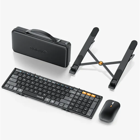 סט מקלדת מתקפלת ועכבר ProtoArc XKM01 CaseUp Foldable Keyboard Mouse Combo