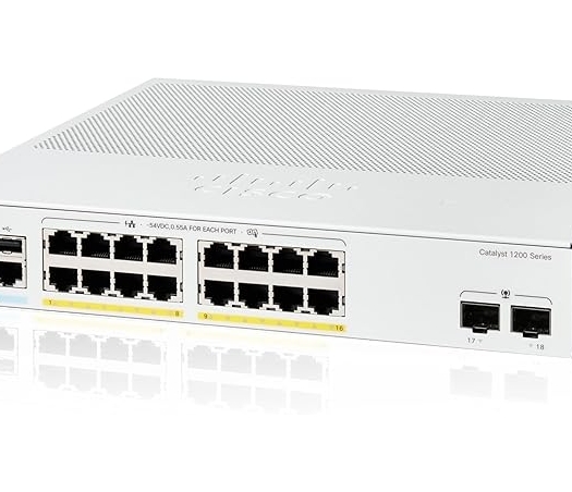 מתג חכם, 16 יציאות, Cisco Catalyst C1200-16P-2G