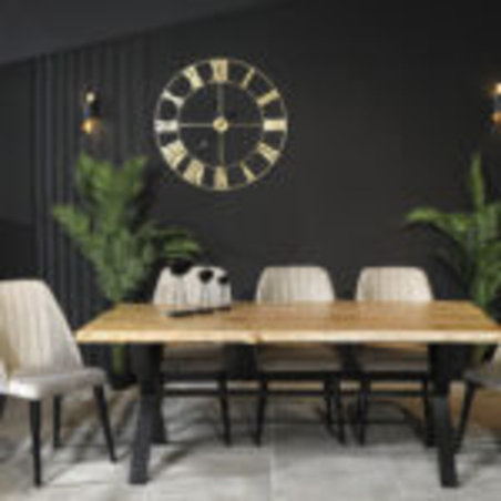 שולחן דגם בלתי גזום + 6 כסאות