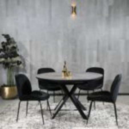 שולחן דגם ג’וליה גוון בטון + 4 כסאות