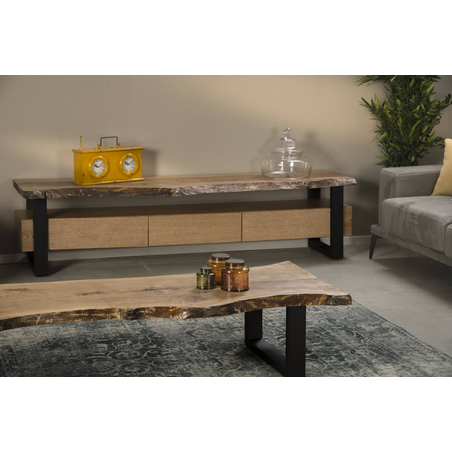 מזנון ושולחן בלתי גזום רגל ברזל שחור