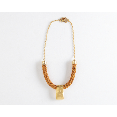 Orange and Gold Necklace | Shira