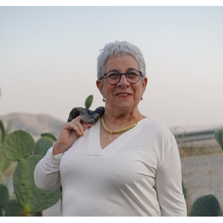 שרשרת זהב סרוגה עם תליון מפת ישראל | דגם ארץ