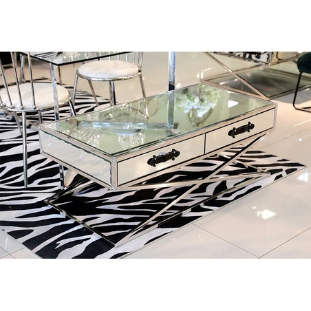 שולחן סלון מלבני מראה 