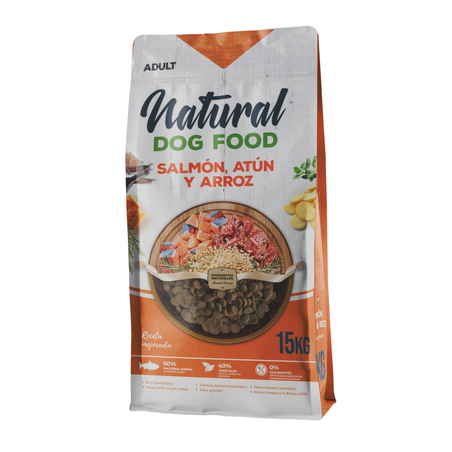 נטורל - מזון לכלבים על בסיס סלמון וטונה 15 ק