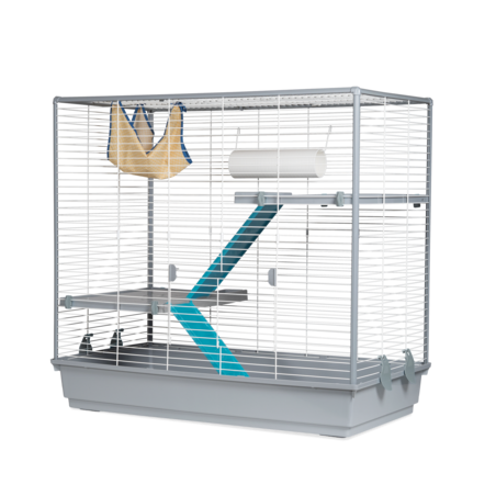 כלוב מאובזר לחמוס / חולדות 100x55x94cm