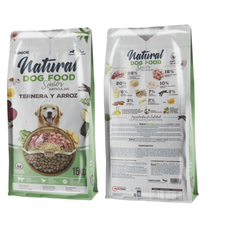 נטורל - מזון לכלבים סניור על בסיס חזיר, עוף, בקר ואורז 15 ק