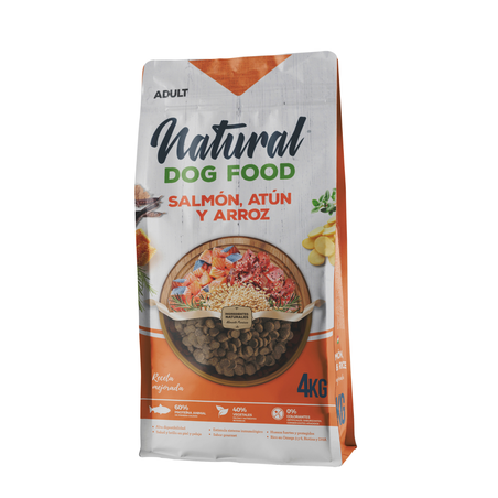 נטורל - מזון לכלבים על בסיס סלמון וטונה 4 ק