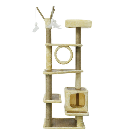 מתקן גירוד גדול לחתול - 49X40X142