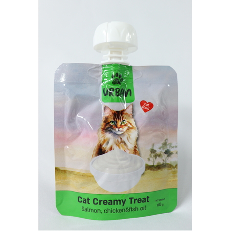 מעדן קרמי (שלוק) לחתול סלמון ושמן דגים